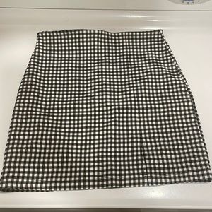 Black and white checkered mini skirt